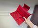 Жіночий шкіряний гаманець-клатч червоний 3640 фото 4